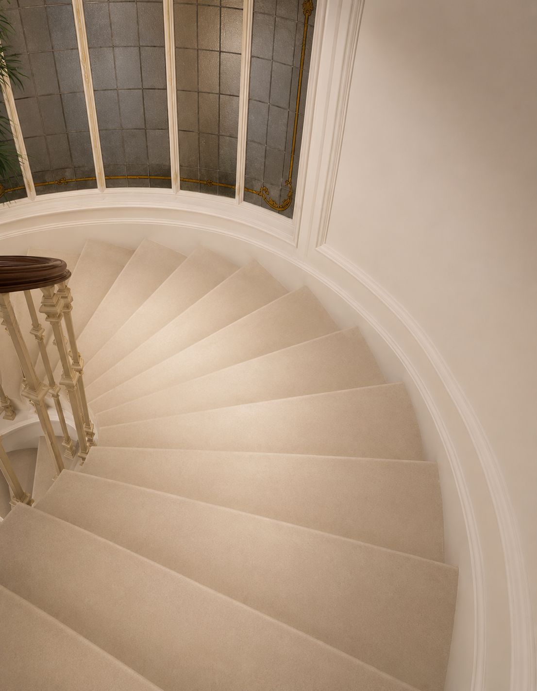 Escalier en pierre après rénovation